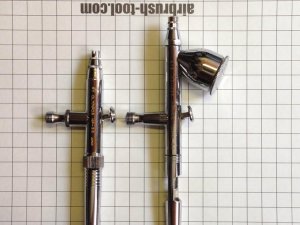 画像1: エアーブラシの先長さの違いで描き心地が変わってきます。先長さが短めの方がペン感覚！