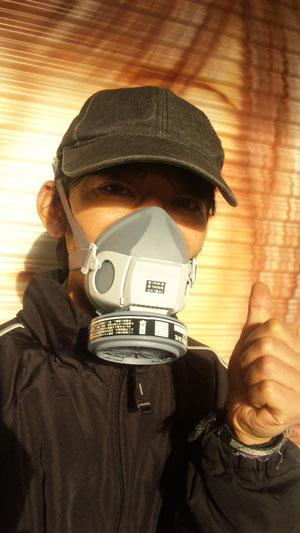 画像1: 三光化学工業製防毒マスク