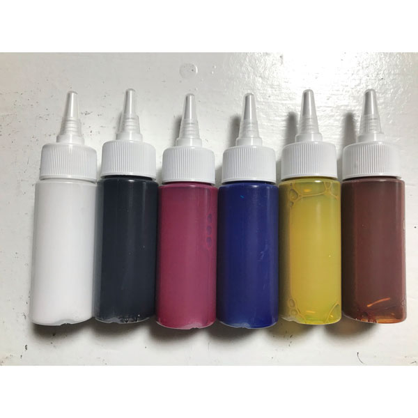 エアーブラシ作業向きな自動車補修用塗料 水性6色6本セット50 6 エアーブラシ通販の Airbrush Tool Com